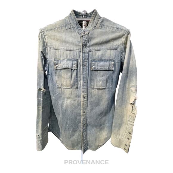 🔴 Balmain Sample Denim Shirt - Destroyed - Picture 1 of 13